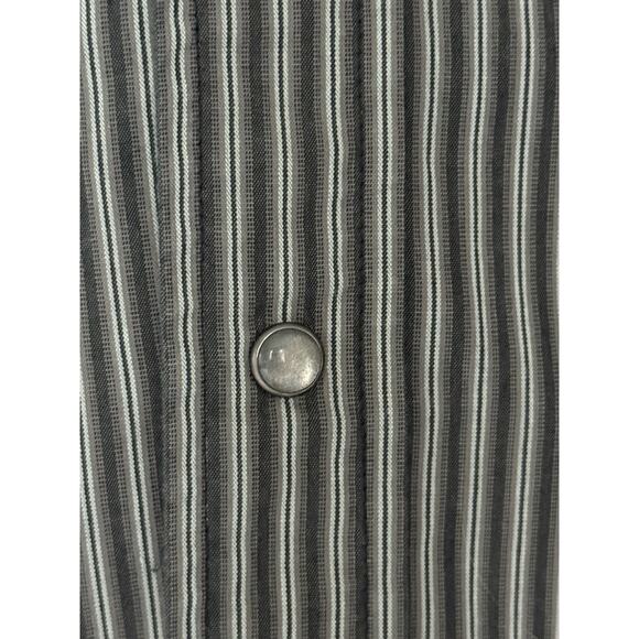 CINCH Men's Western Modern Fit Pearl Snap Long Sleeve Shirt Gray Stripe Sz L EUC - Picture 6 of 15
